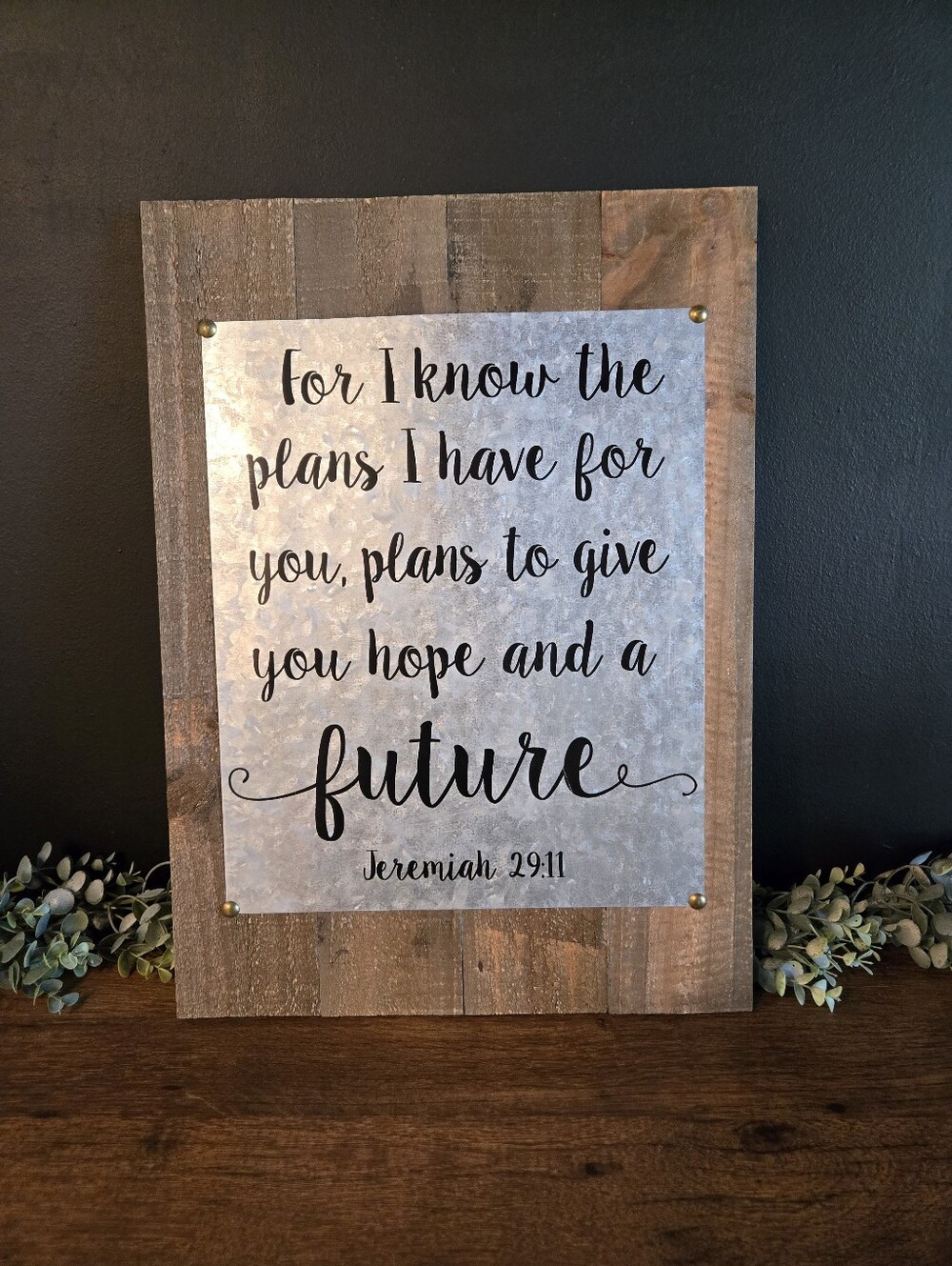 Hobby Lobby Jeremiah 29:11 Wood and Metal Wall Decor